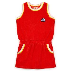 NWOT‎ Bonton Red Sleeveless Dress with Logo and Trim